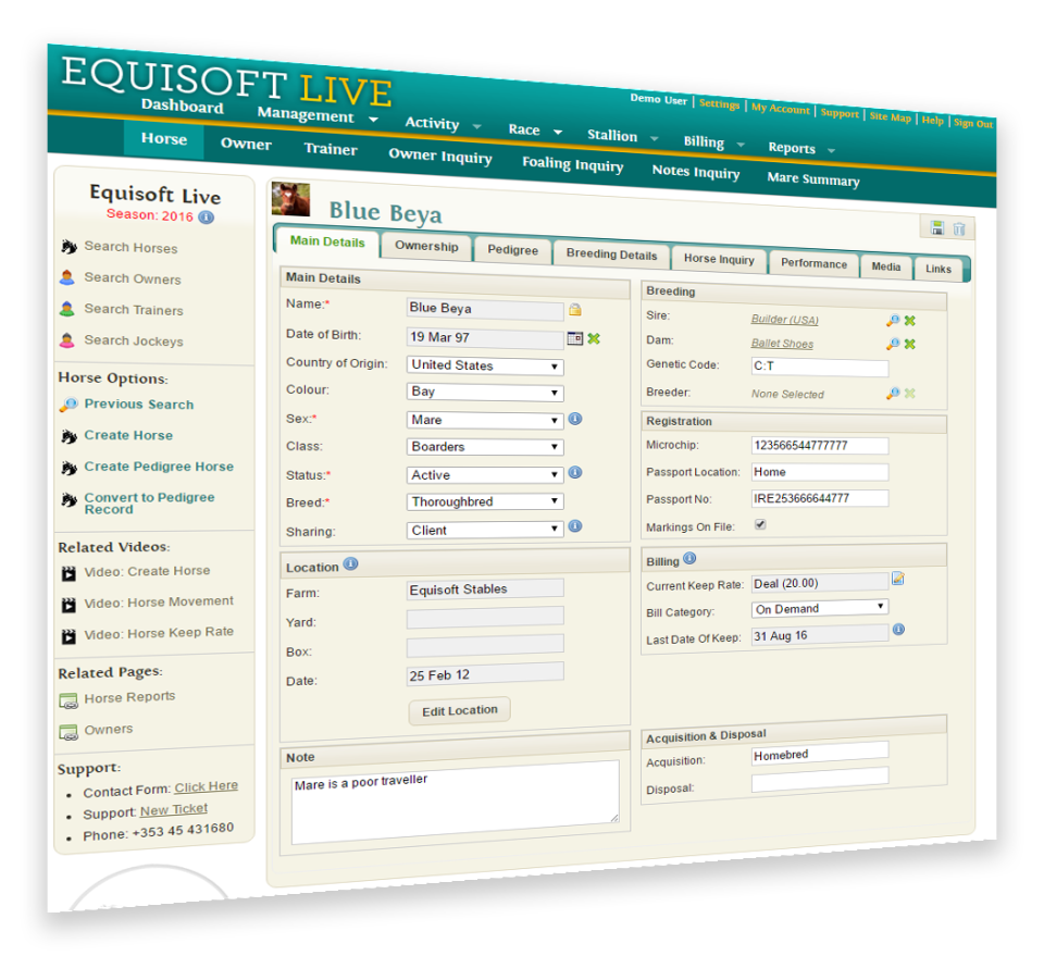 screenshot of Equisoft Live